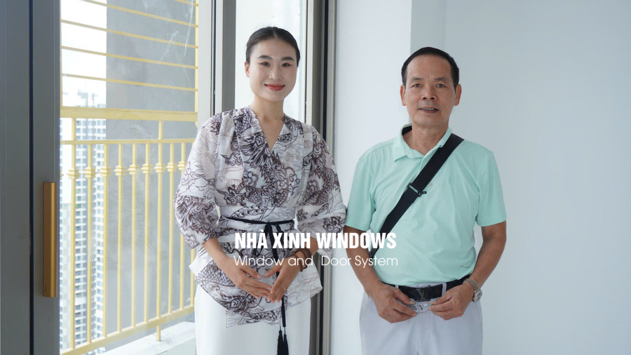 Hình ảnh ghi nhận tại công trình căn hộ chú Trung, bên cạnh hệ cửa hướng ra ban công.
